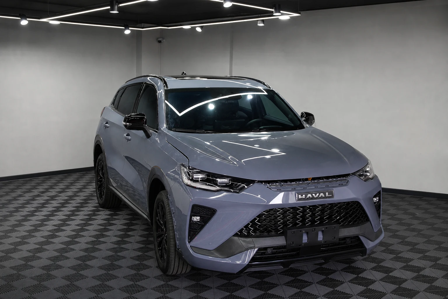 Haval com destaque para o para-brisa na área de aplicação